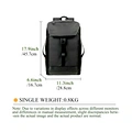 laptop backpack black leather